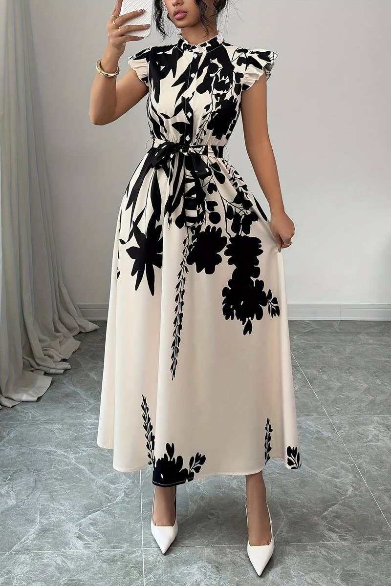 CWDMD6392_BOHO PRINT BUTTON-UP MAXI DRESS WITH STAND COLLAR