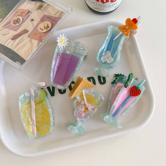 Strawberry Cocktail Acetate Claw Clip ??œFresh & Fun_CWAHA5837