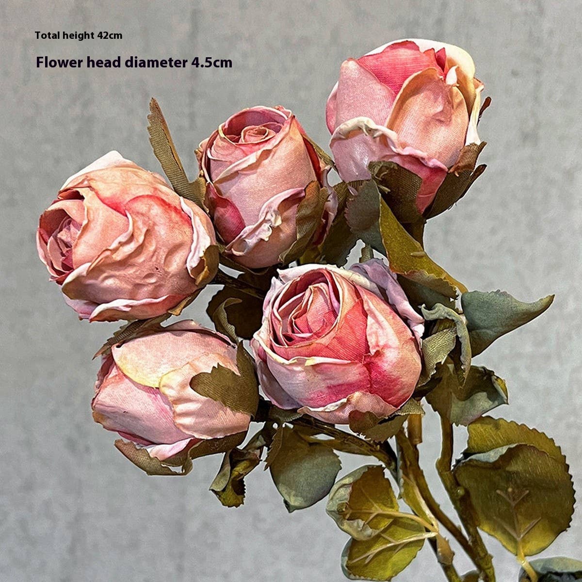 High-End Burnt Edge Rose Bouquet for Table Decor