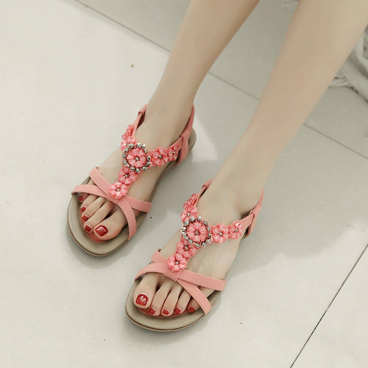 BOHEMIAN FLORAL RHINESTONE SANDALS_CWSHS0482