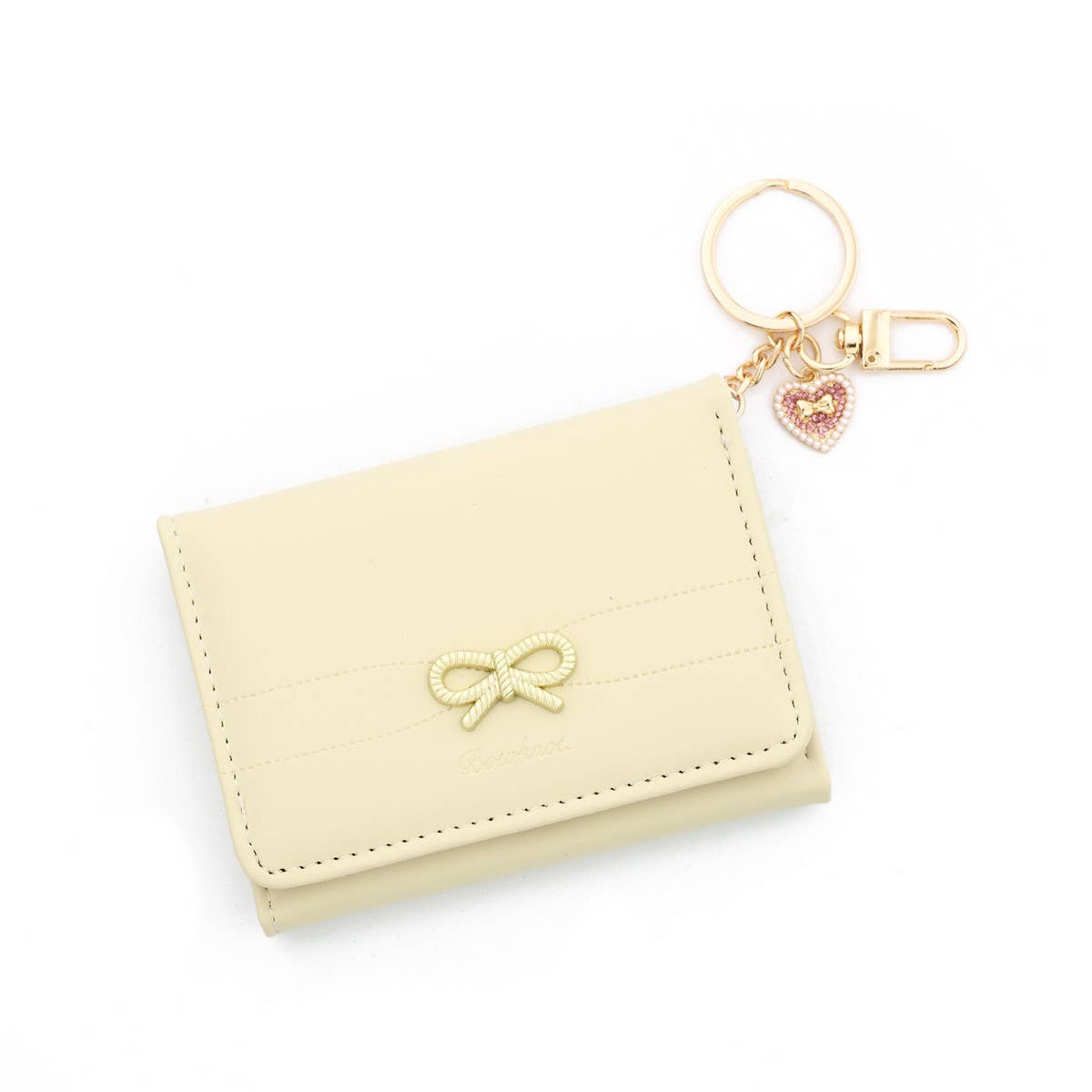 Korean Bow Trifold Wallet with Heart Design_CWAB4968