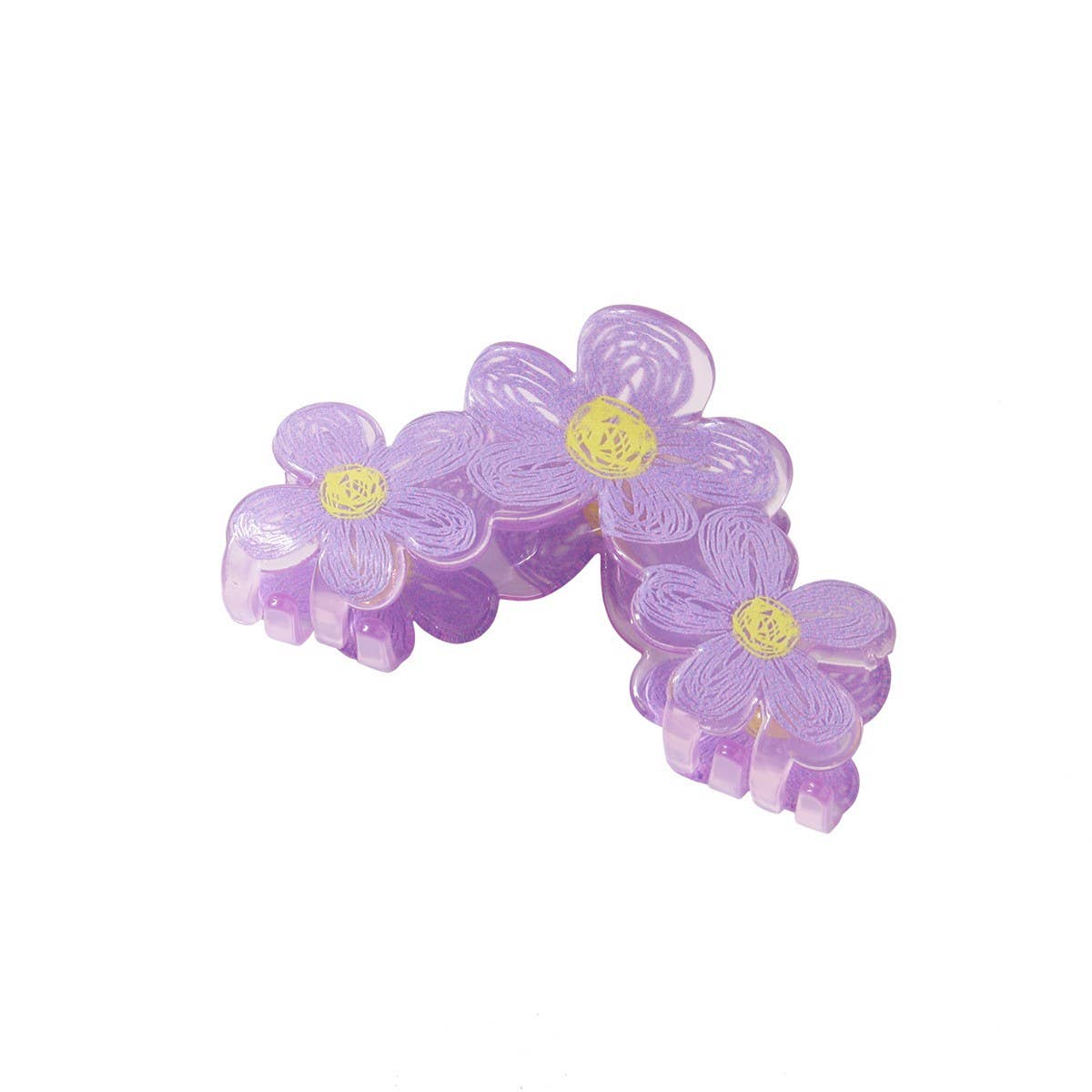 Flower Graffiti Hair Claw Cute Versatile Updo Clip