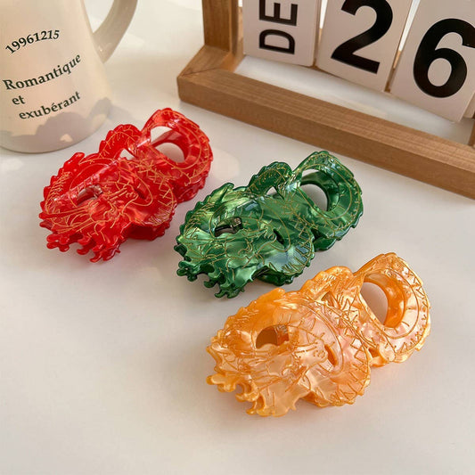 Dragon Year Elegant Acetate Hair Claw Clip
