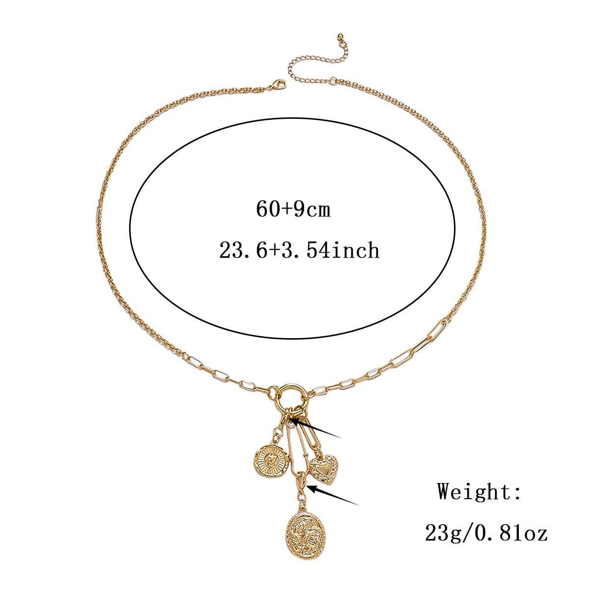 FASHION ORIGINAL DESIGN MULTI-PENDANT NECKLACE_CWAJE2830