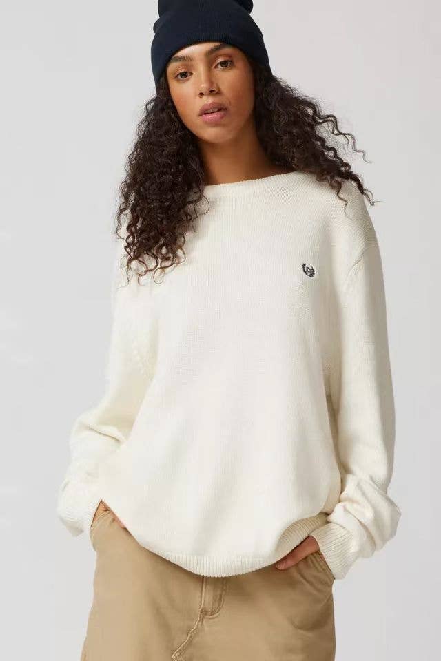 STYLISH EMBROIDERED PULLOVER SWEATER
