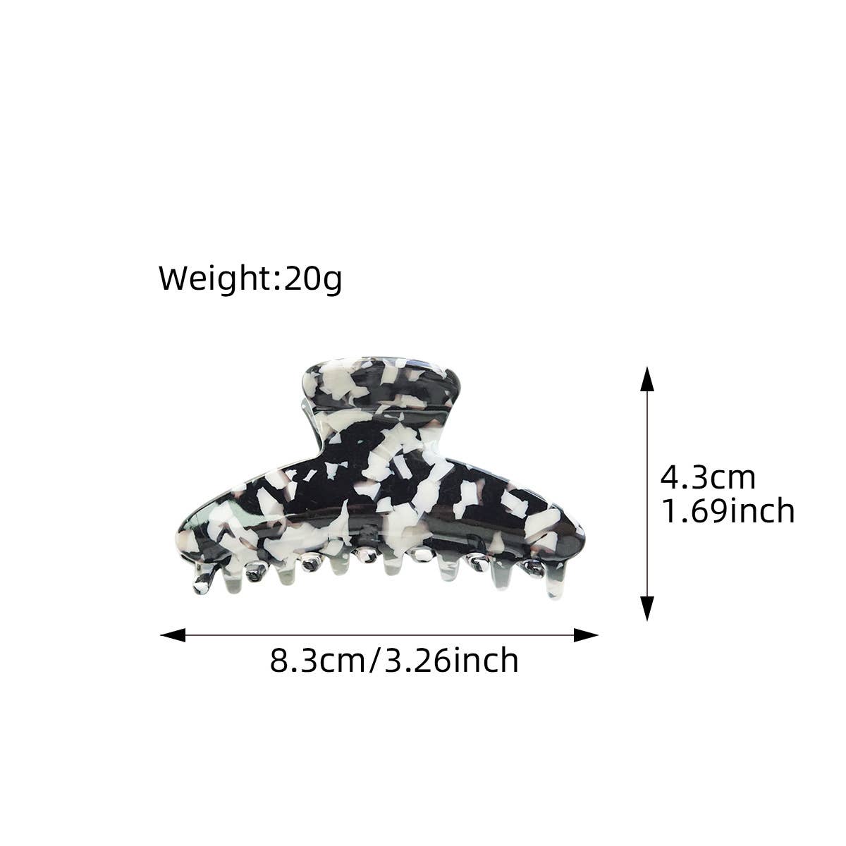 Acetic acid plate grip leopard print hair grip