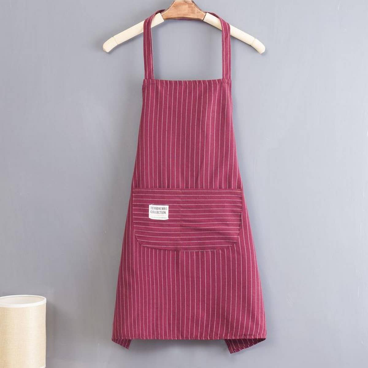 Stripes Thin apron with pockets bulk_CWMM2029