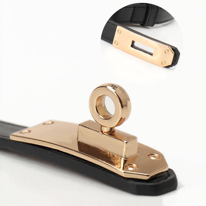 High-end lockable thin waist strap