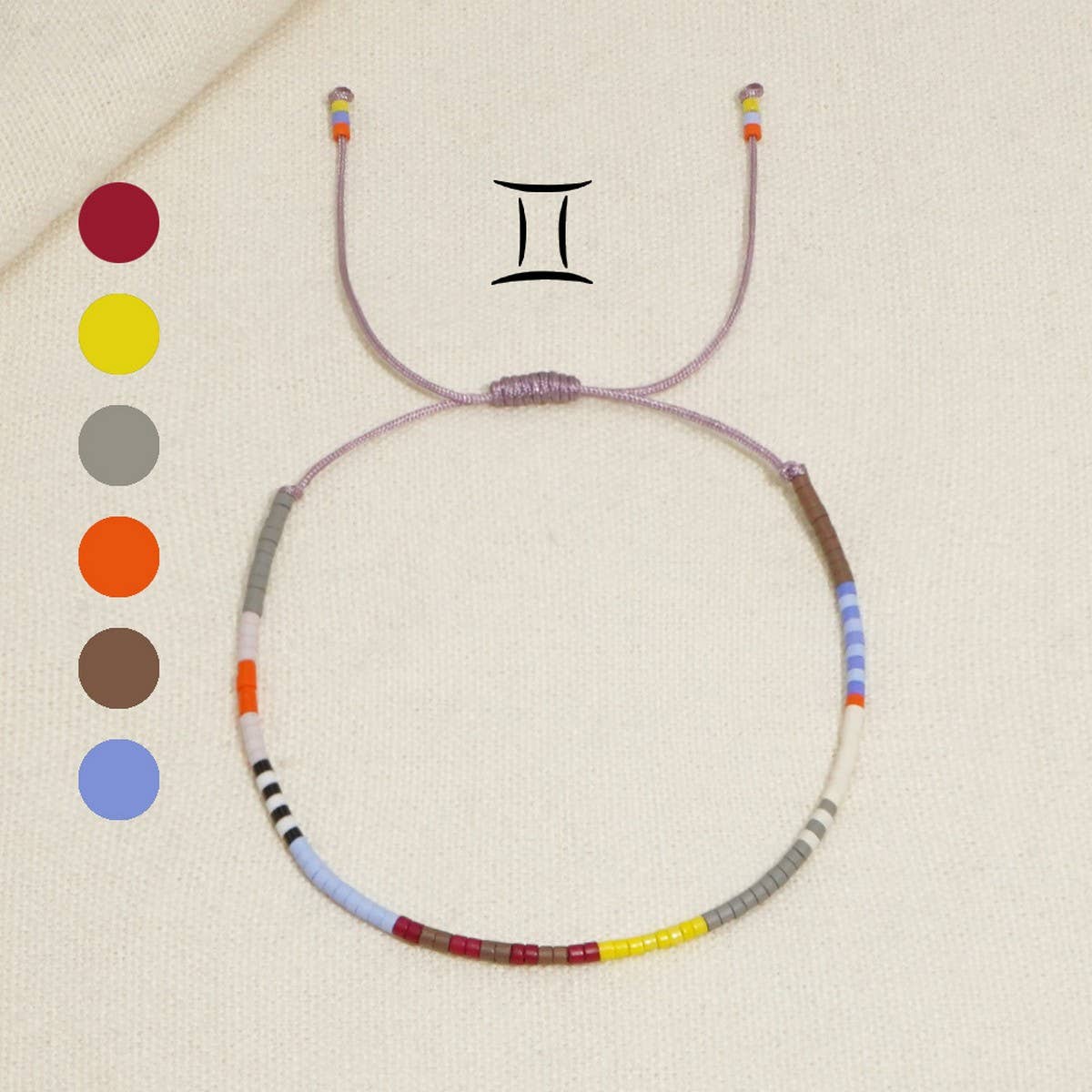 ZODIAC HAND-WOVEN BEADED BRACELET_CWMM3856