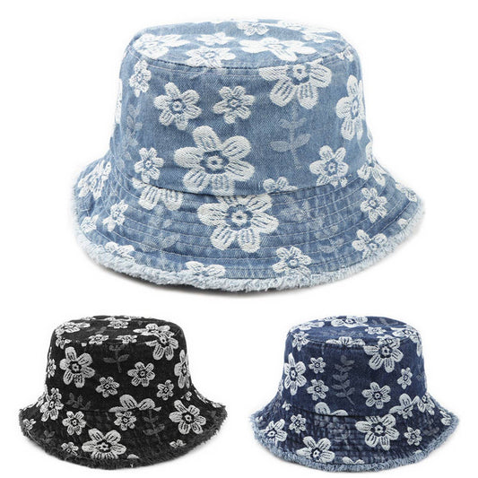 FRESH FLOWER EMBROIDERED BUCKET HAT_CWAH1550