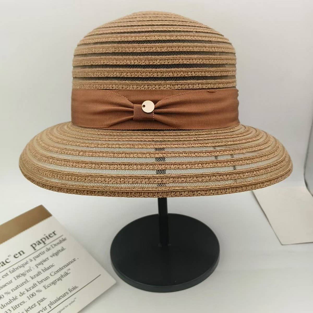 Wide brim sun hat sun protection straw hat_CWAH3483