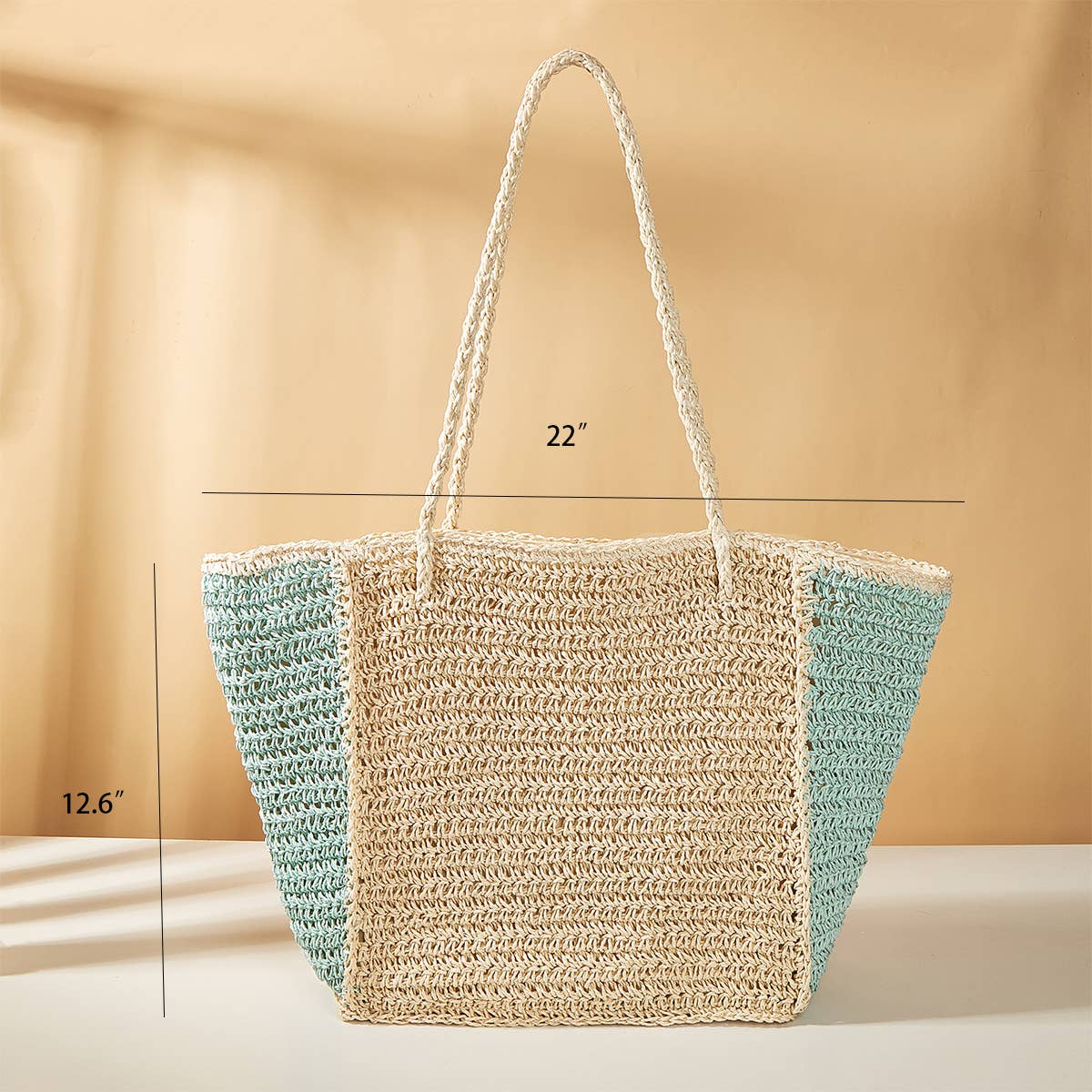 WOMEN HANDMADE WOVEN SHOULDER CROSSBODY TOTE BAG_CWAB0819