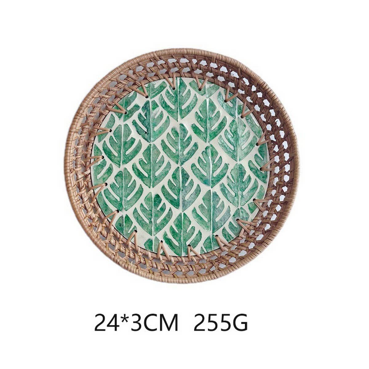 HAND-WOVEN RATTAN DESSERT CREATIVE FRUIT PLATE