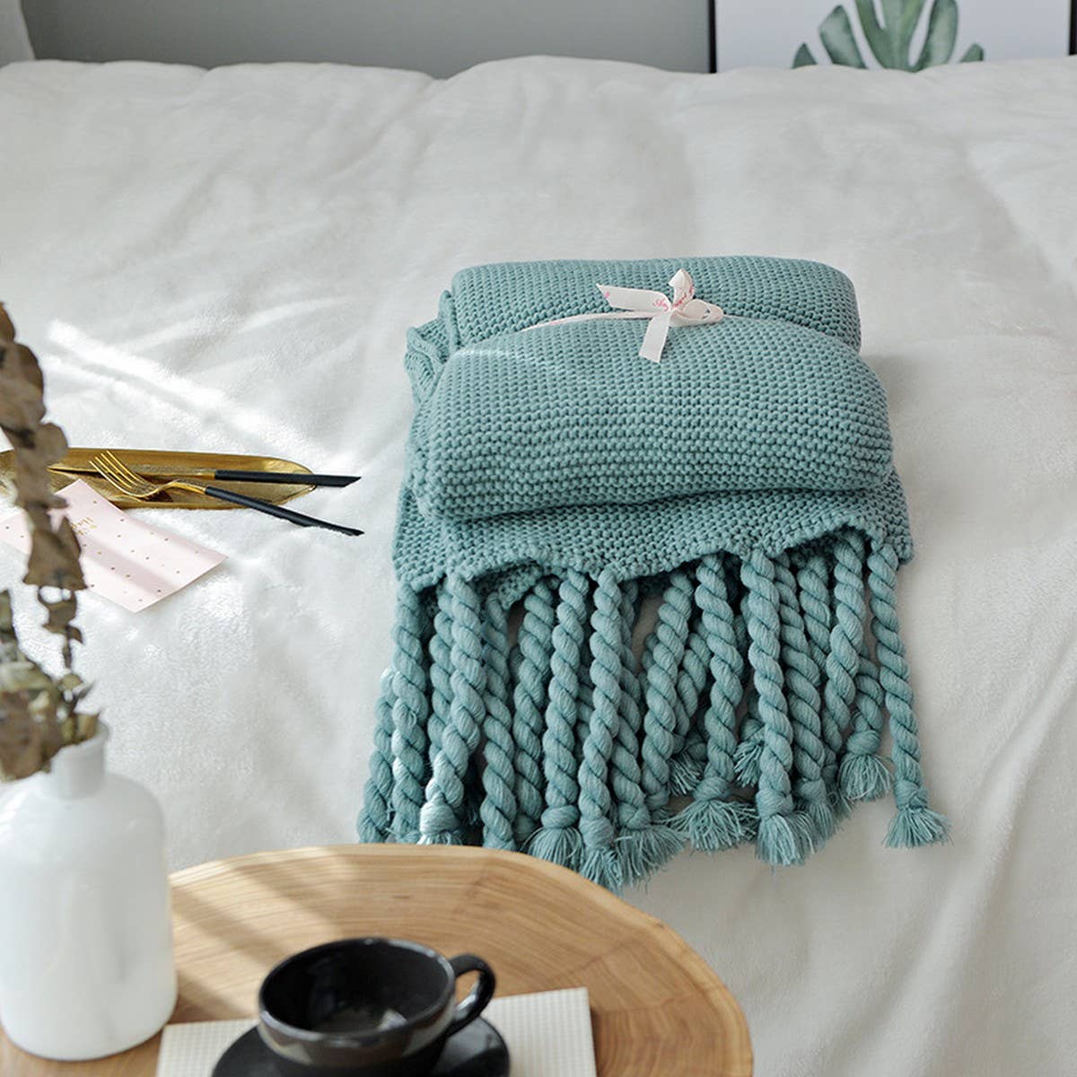NEW SOFA COMFORTABLE KNITTED THROW BLANKET