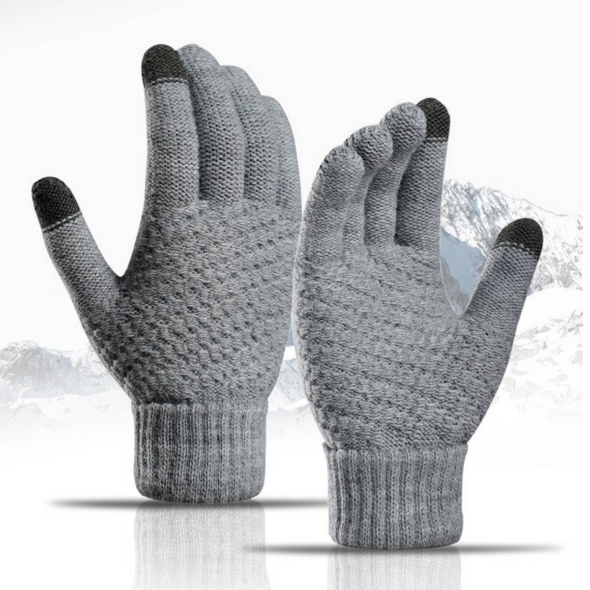 Unisex Touchscreen Gloves ? Soft Knit Winter Style_CWAG0022