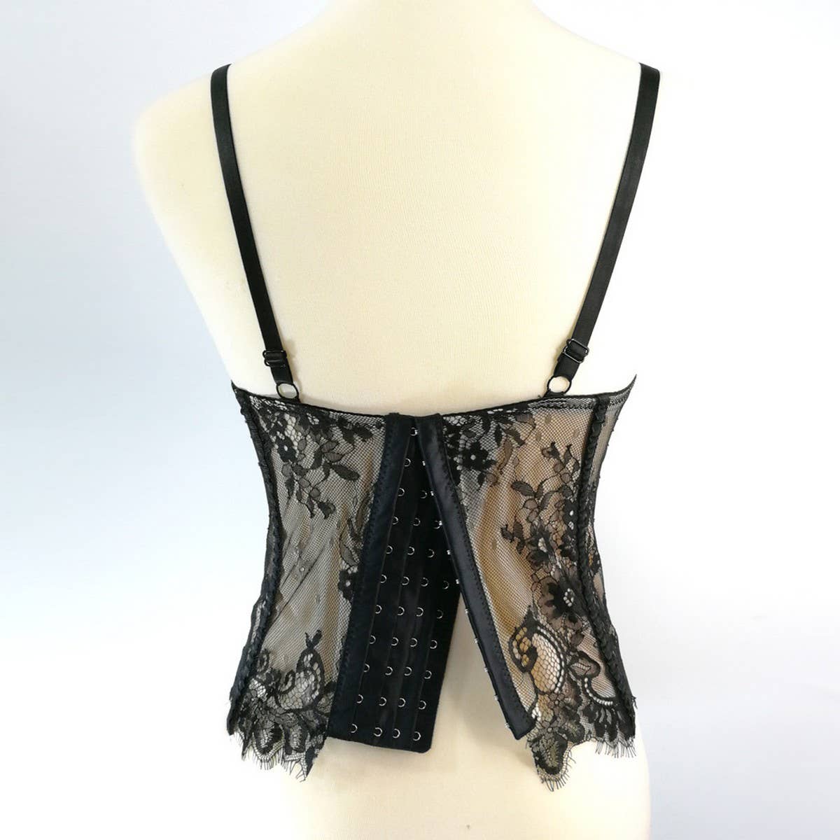 SILK SEXY HOLLOW PADDED HERRINGBONE BRA