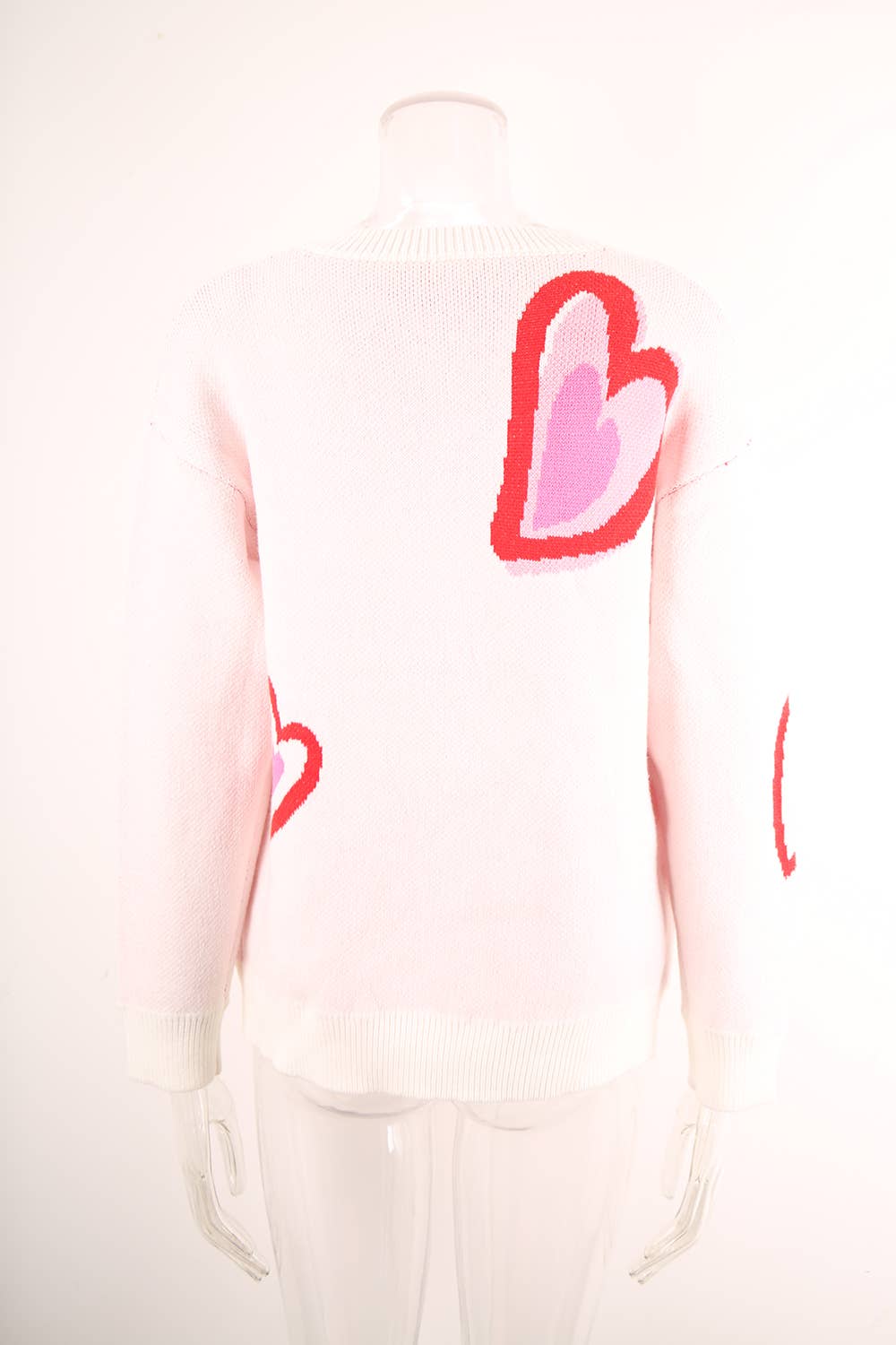 VALENTINE'S DAY HEART PEACH SWEATER KNIT