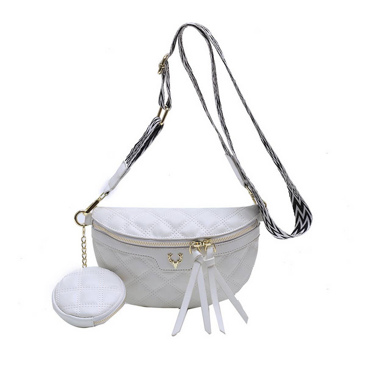 SIMPLE POPULAR RIBBED CHEST BAG AND CROSSBODY BAG_CWAB2081