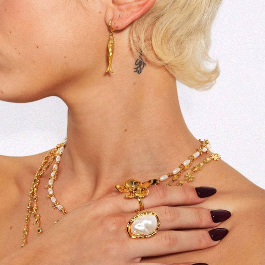 Stainless Steel Fashion Retro Fish Earrings_CWAJE5124