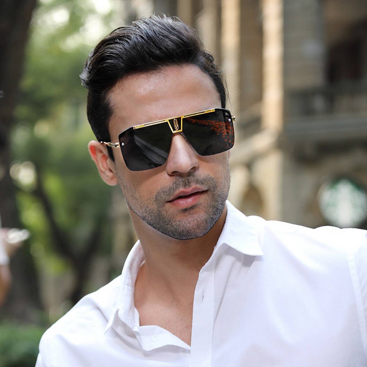 LARGE FRAME SUNGLASSES SQUARE FRAME SUNGLASSES