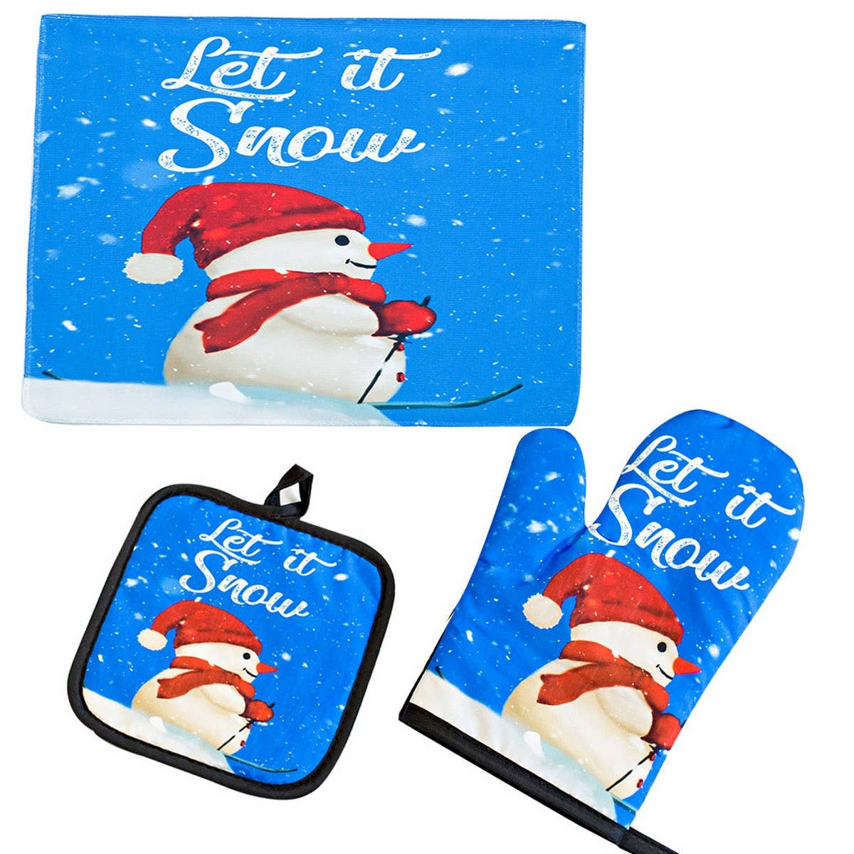 CHRISTMAS SERIES SCALDING GLOVES THREE-PIECE SET