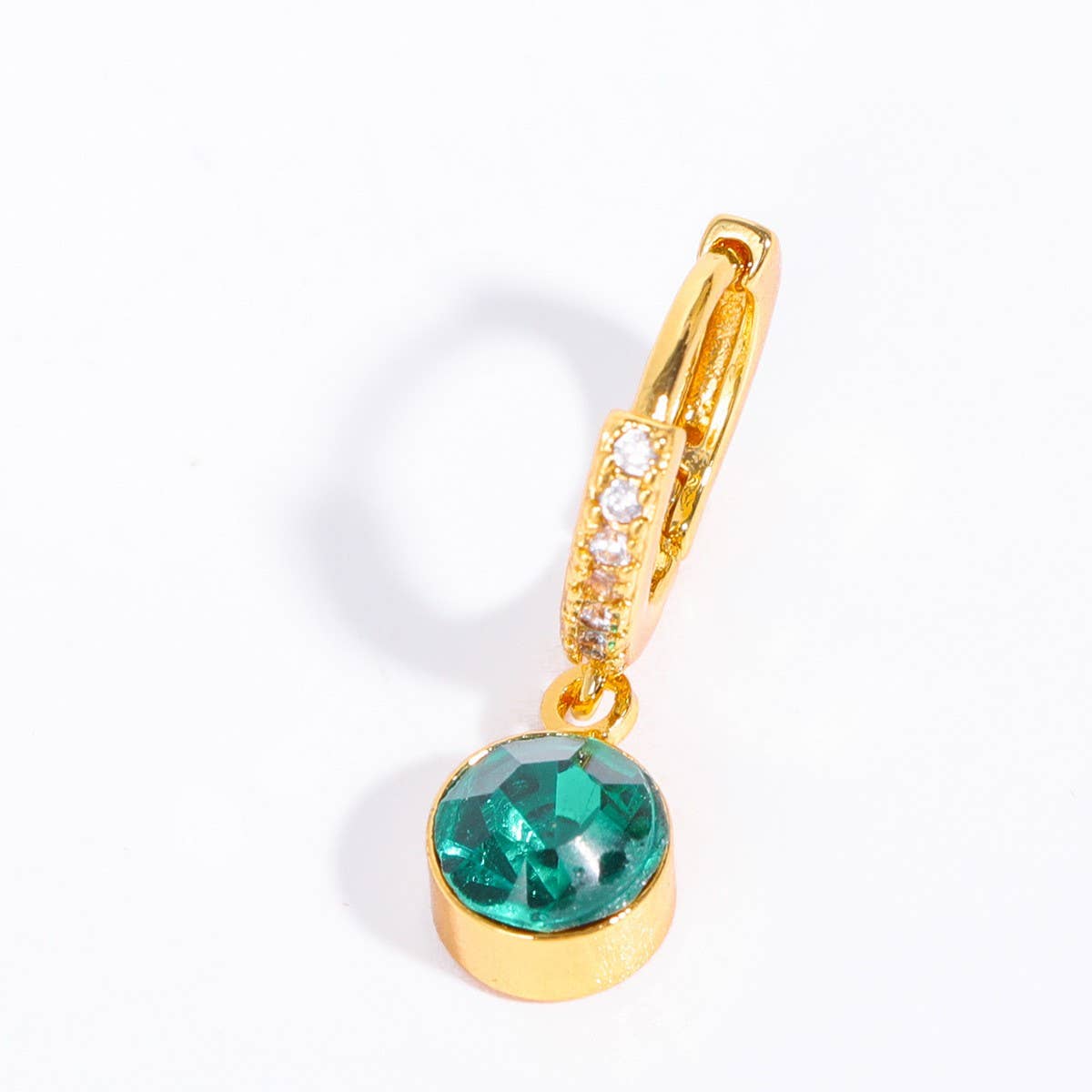 December Birthstone Diamond Zircon Stud Earrings