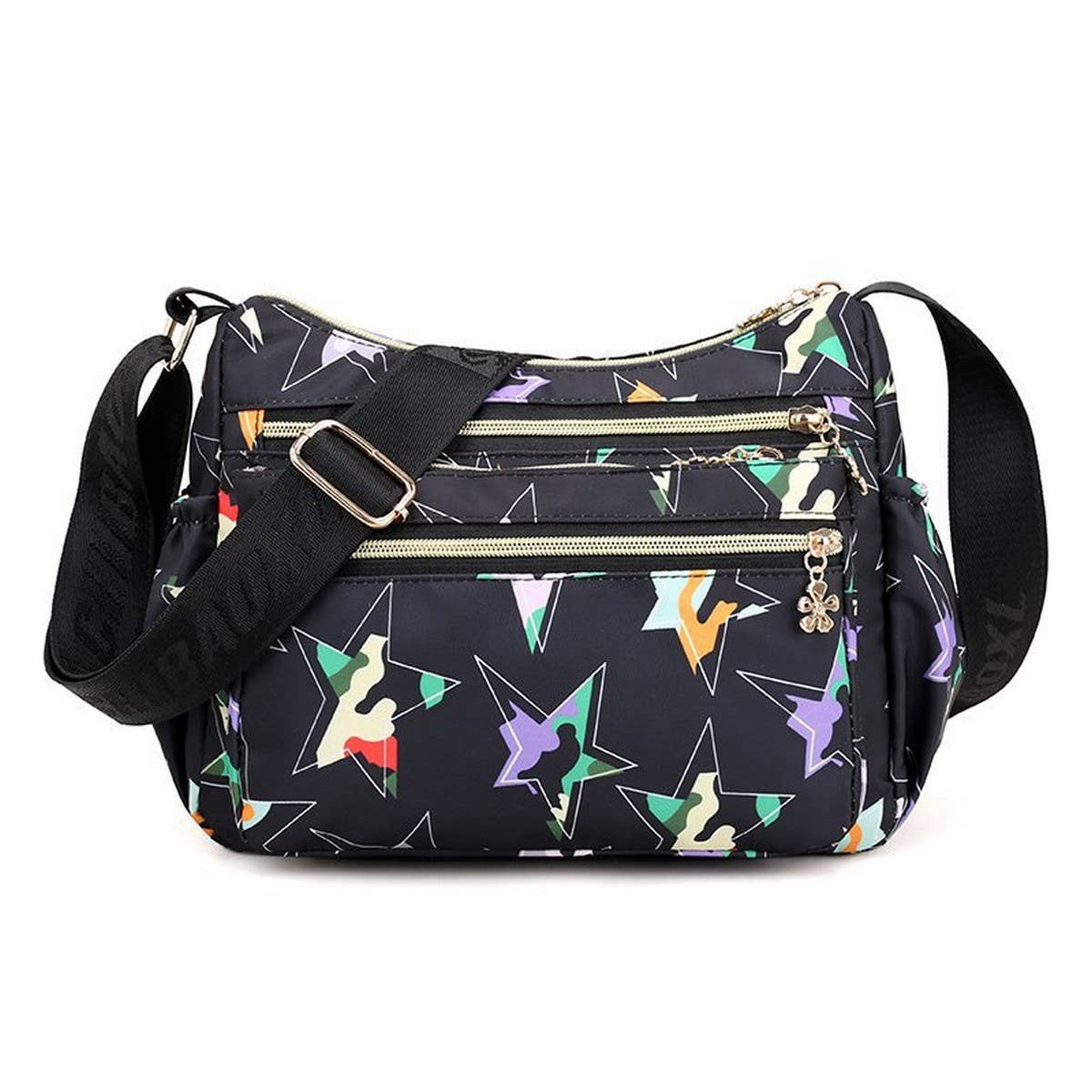 MULTILAYER PRINTED BACKPACK SHOULDER CROSSBODY BAG