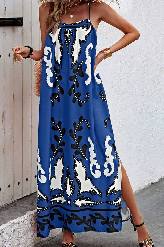 CWDMD3031_LOOSE STRAP PRINTED HOLIDAY MAXI DRESS