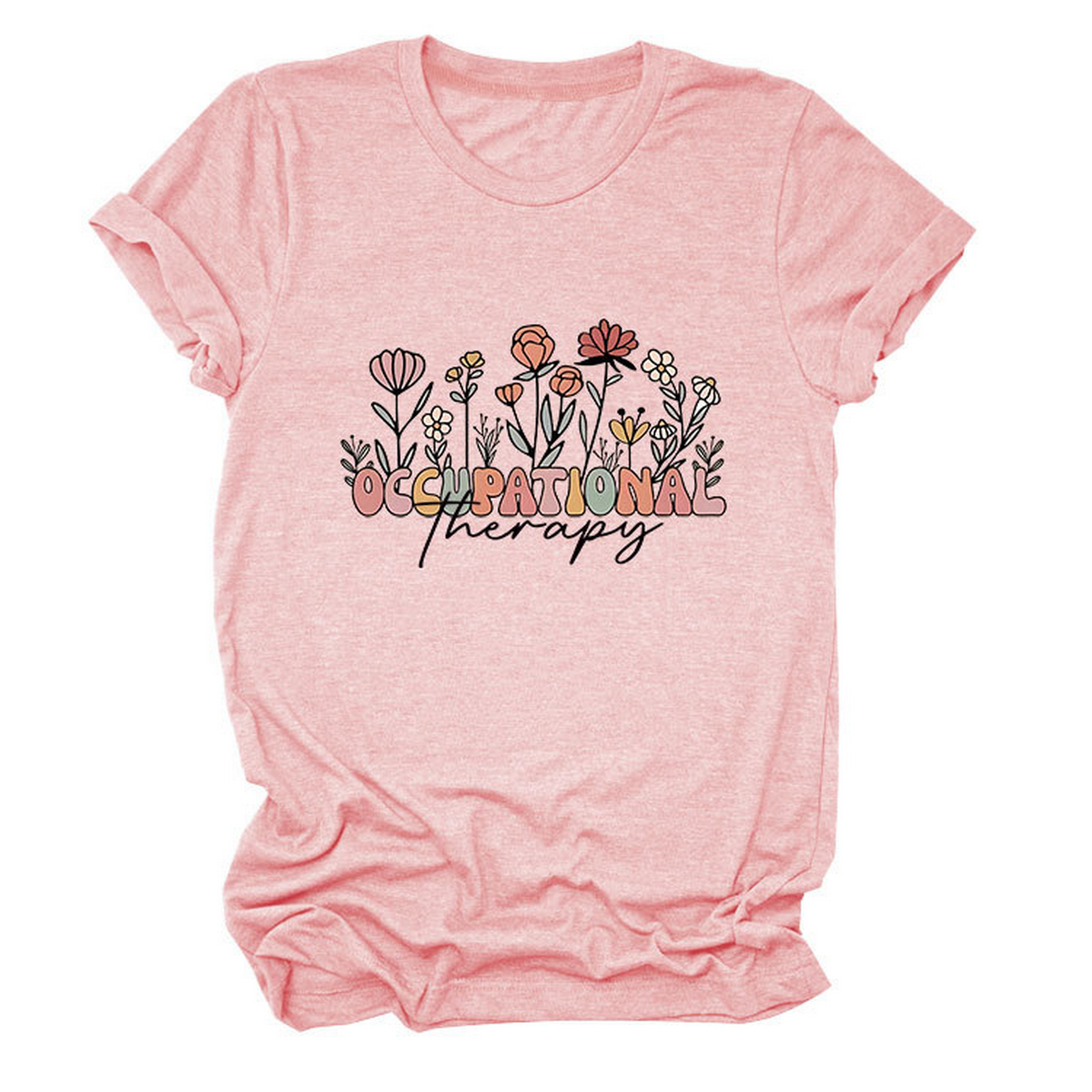 Casual Crew Neck Tee ??Occupational Therapy Theme_CWTTS1531