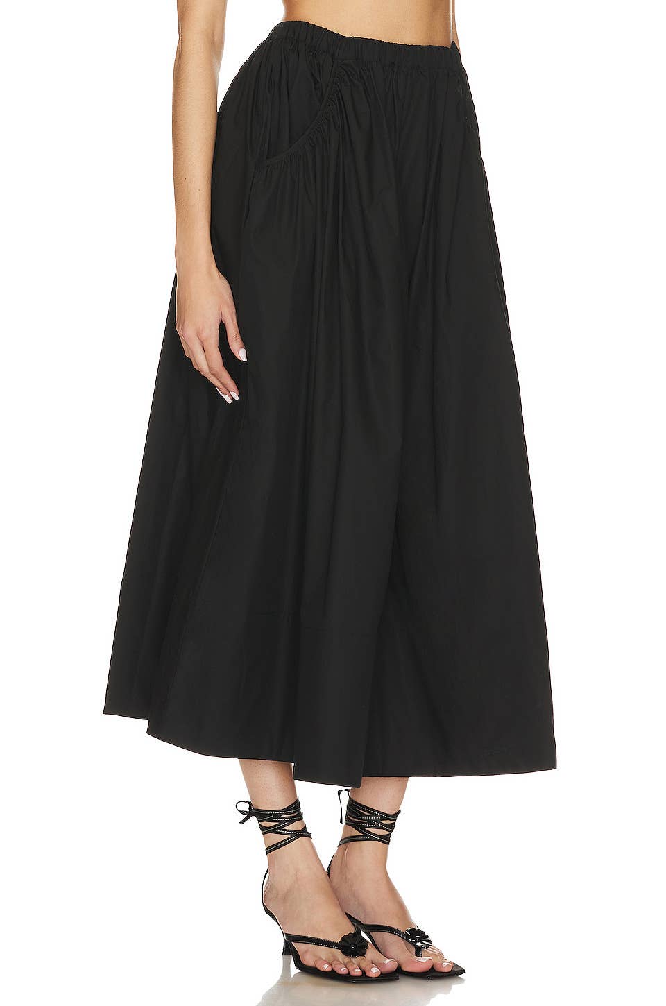 FASHIONABLE COTTON HEMP HIGH WAIST LOOSE SKIRT