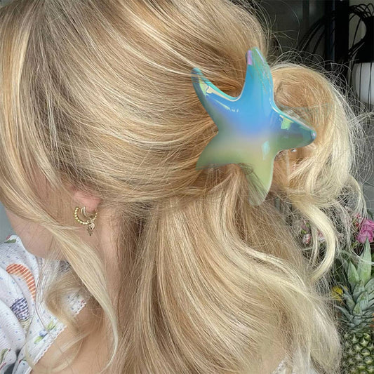 Starfish gradient color electroplated hairpins