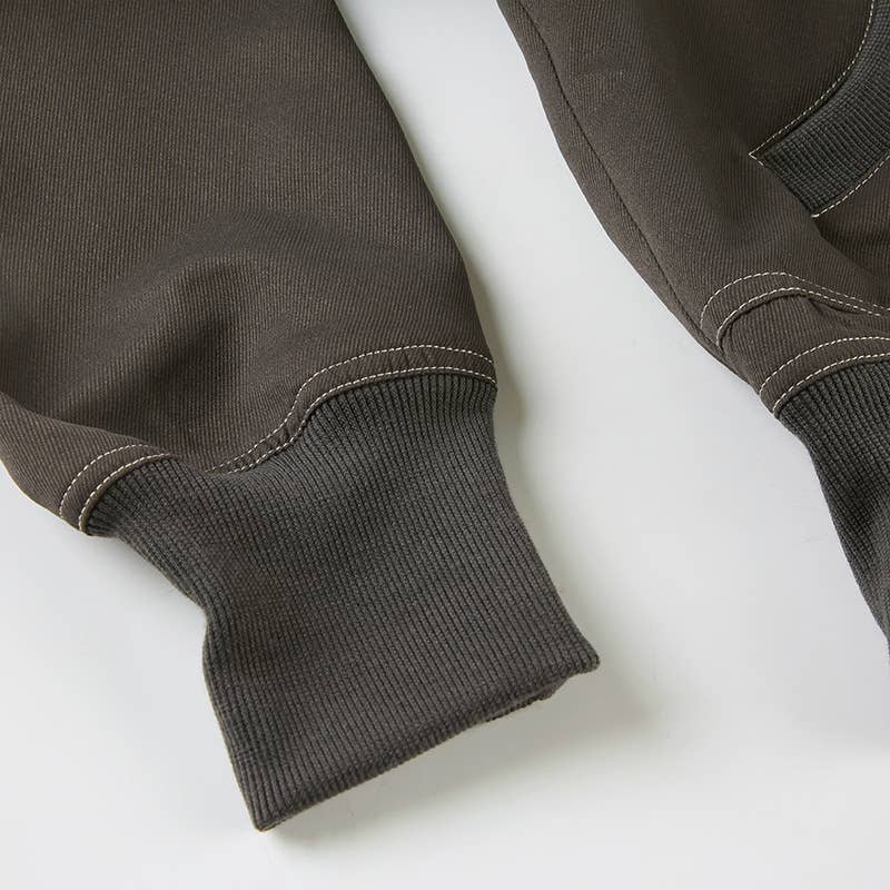 Zipper collar design feeling short jacket