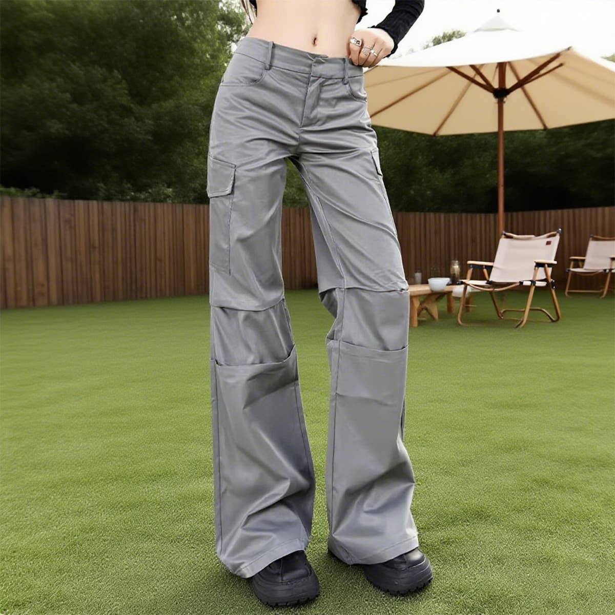 Slimming Retro straight-leg casual pants