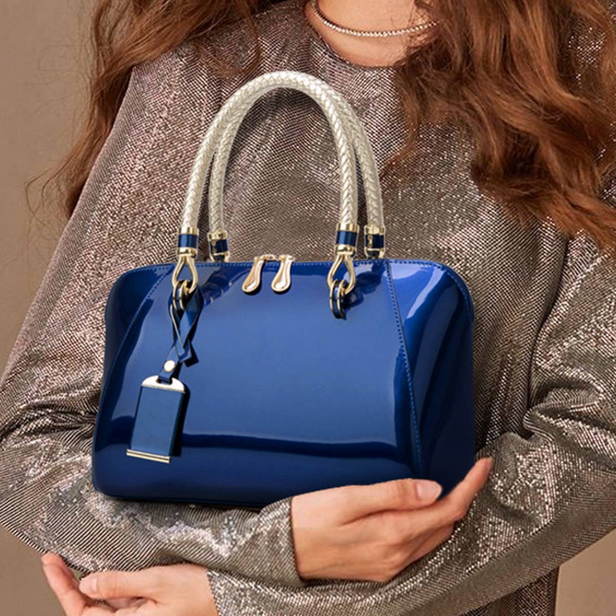 2024 PATENT LEATHER EVENING TOTE BAG_CWAB2636