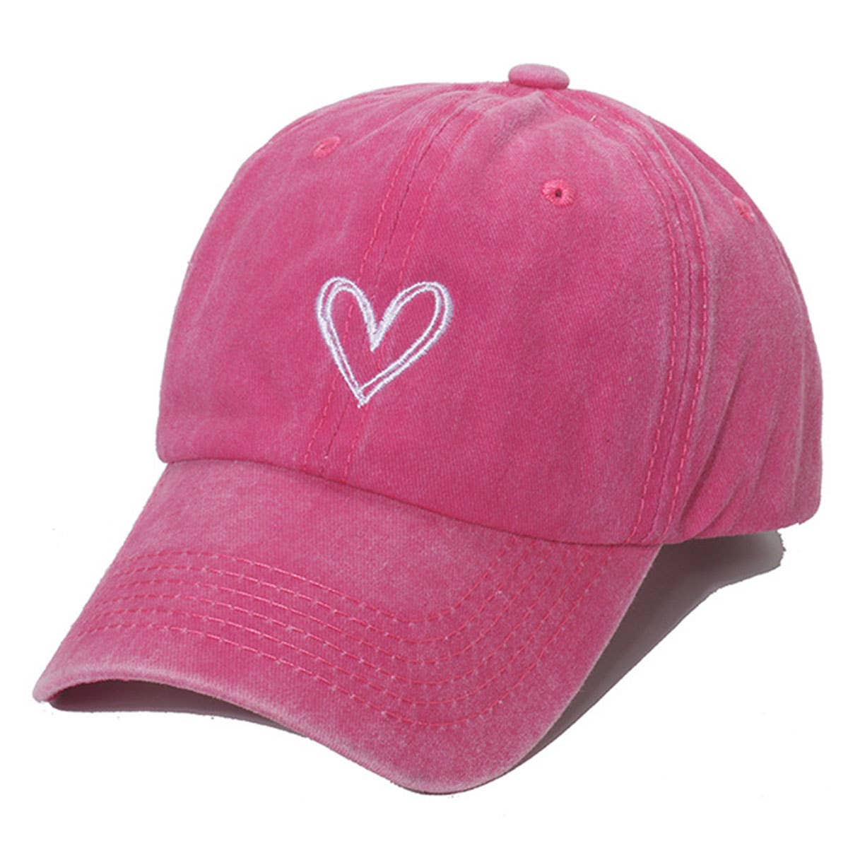 Spring Summer Wash Heart Baseball Cap, Sun Hat CWAH0012