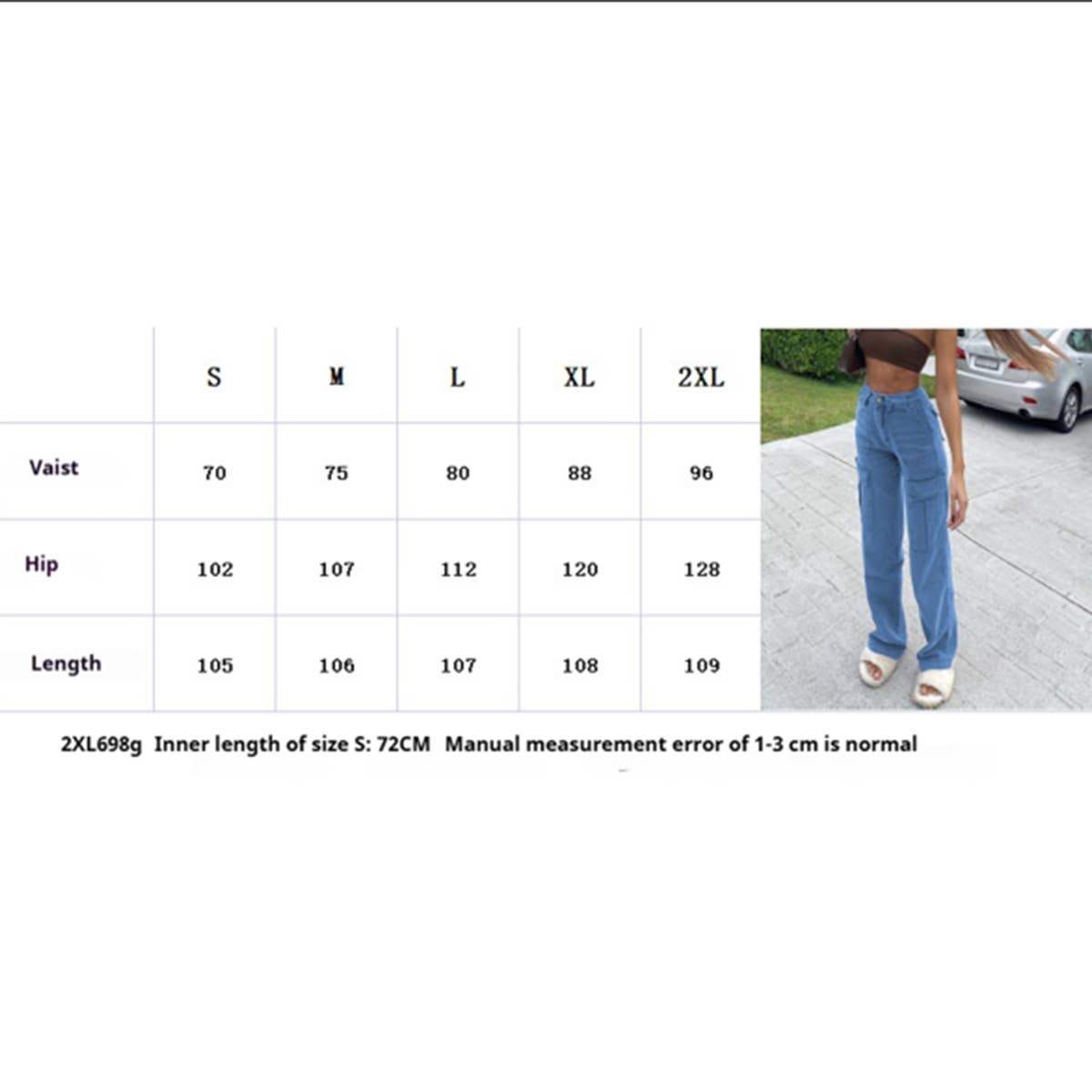 Loose Cargo Jeans ? Multi Pocket Casual Pants