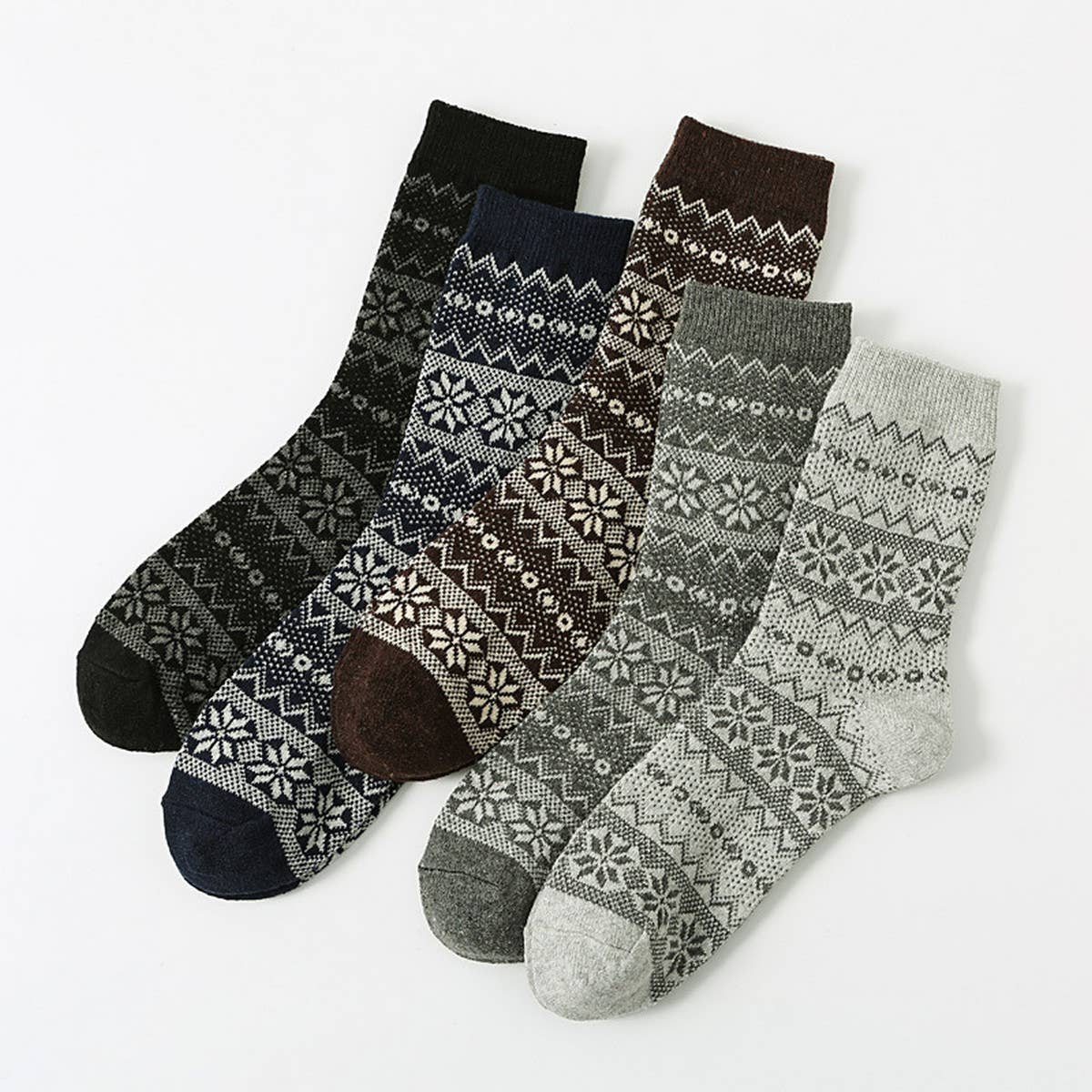 5 PAIRS OF MEN WINTER THICK WARM MID-TUBE SOCKS_CWMS0685