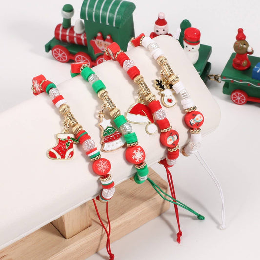 CWMM10453_CHRISTMAS ADJUSTABLE WOVEN CHARM BRACELET GIFT