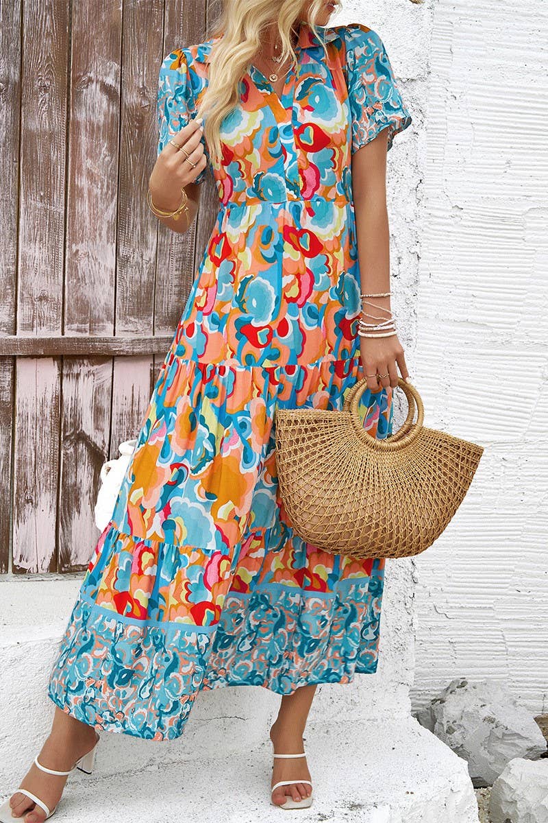 CWDMD5333_SUMMER HOLIDAY CASUAL PRINT DRESS