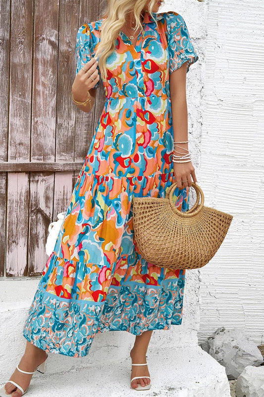 CWDMD5333_SUMMER HOLIDAY CASUAL PRINT DRESS