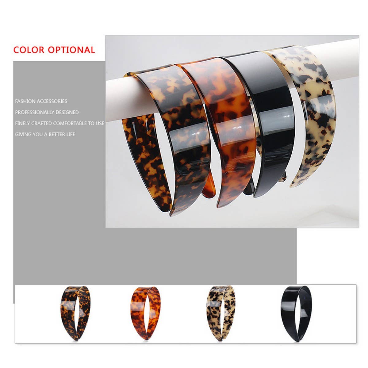 ACETATE 4CM WIDE TOOTH ANTI-SLIP HEADBAND_CWAHA4349