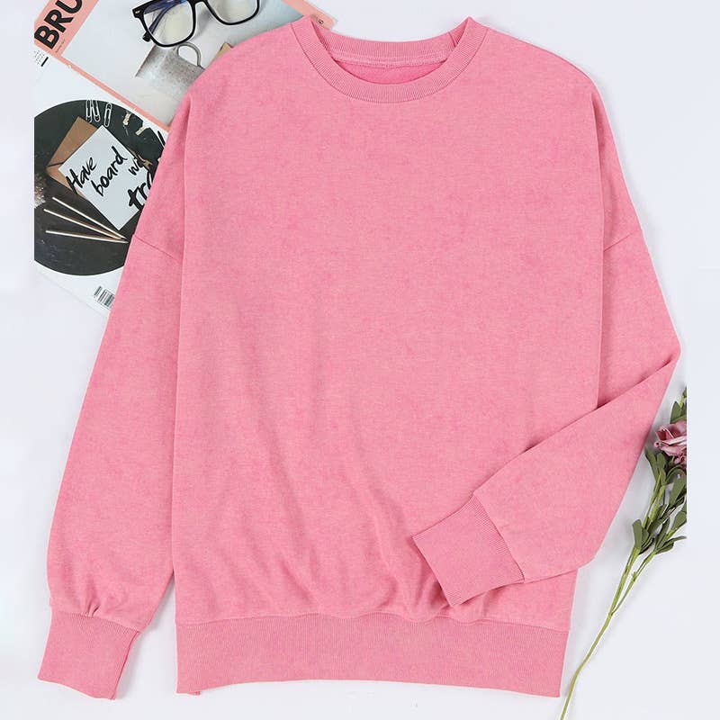 SOLID COLOR LOOSE PULLOVER FASHION SIMPLE HOODIE