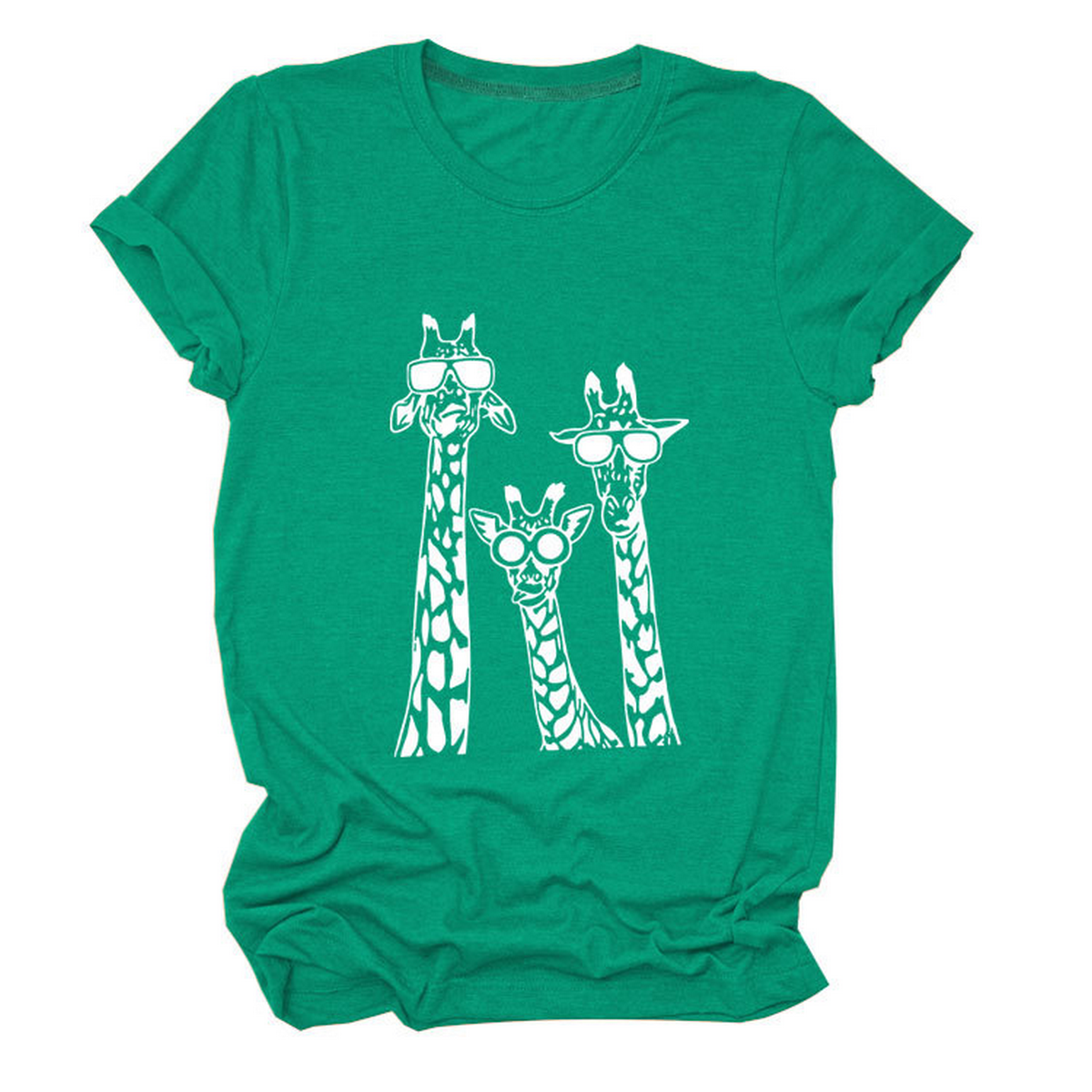 Women's Giraffe Print Casual Summer T-Shirt