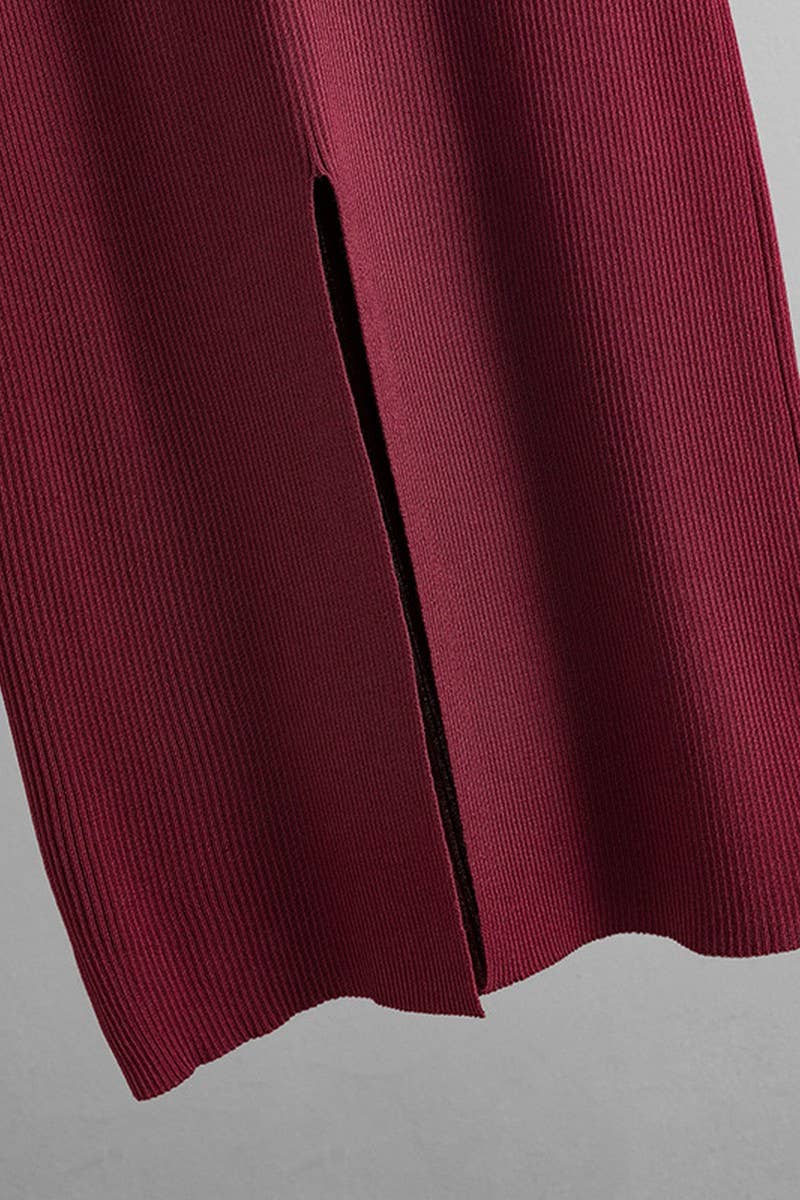 CWDMD01156_SOLID SLEEVELESS KNIT BODYCON TANK DRESS