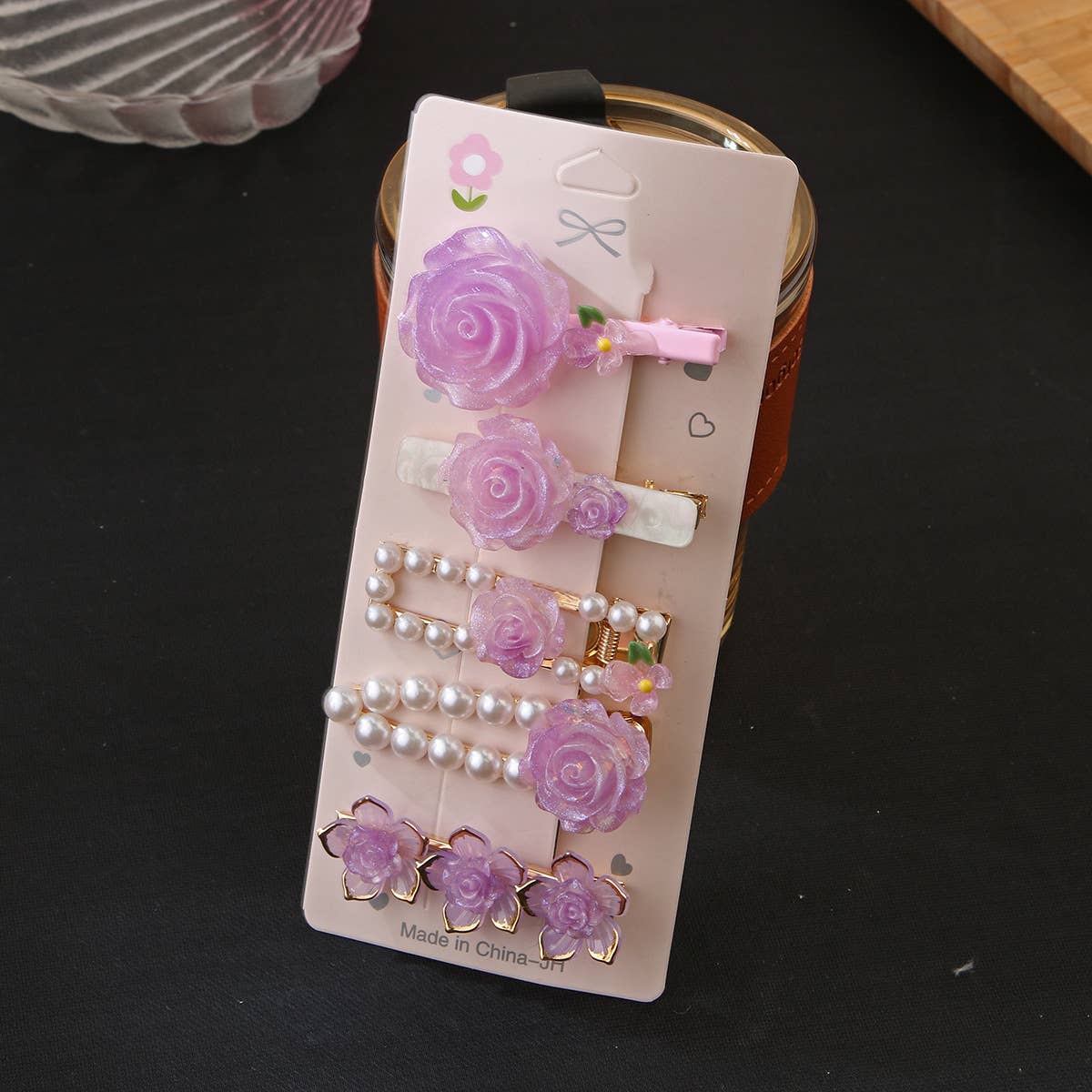 Sweet flower duckbill clip side hair clip