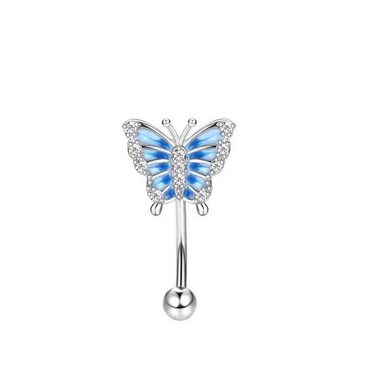 Enamel Butterfly Piercing Set - Belly, Ear, Nose