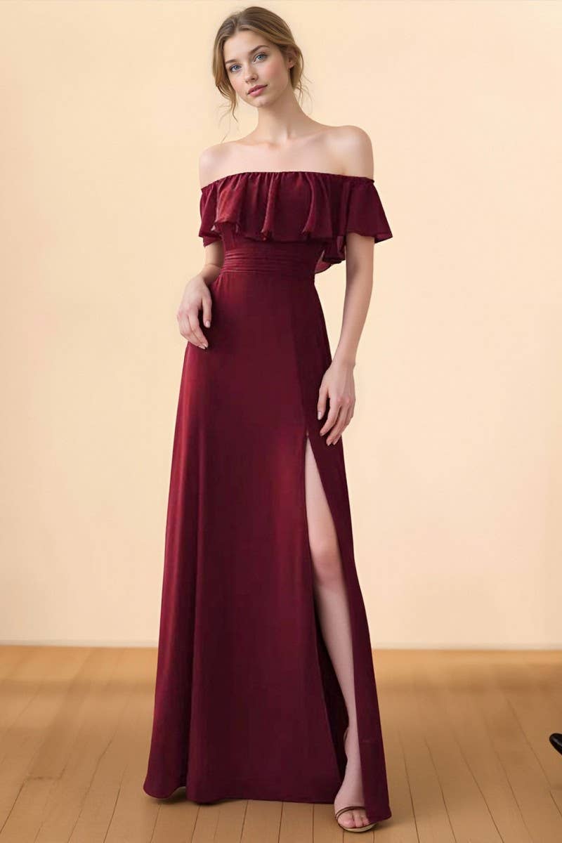 CWDMD01075_CHIFFON BACKLESS SPLIT HEM MAXI DRESS