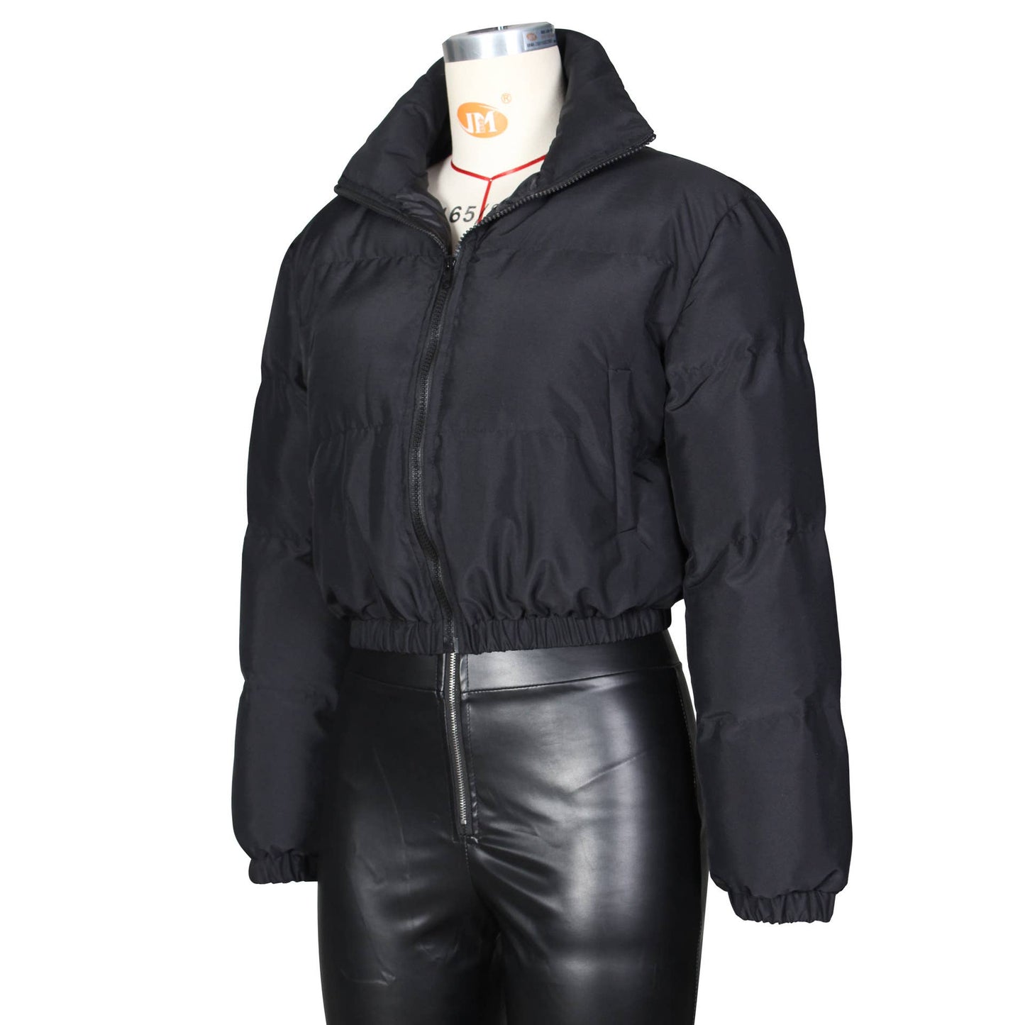 SHORT WOMEN'S SOLID COLOR COTTON JACKET JACKET