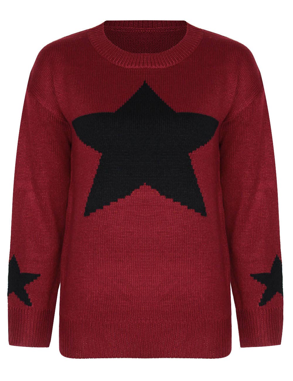 SLOUCHY STAR PULLOVER KNIT PULLOVER SWEATER