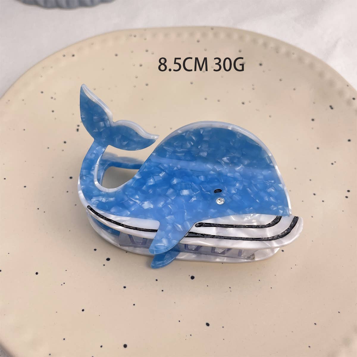 OCEAN WHALE SHELL FISH SEASHELL HAIR CLAW CLIPS_CWAHA0550